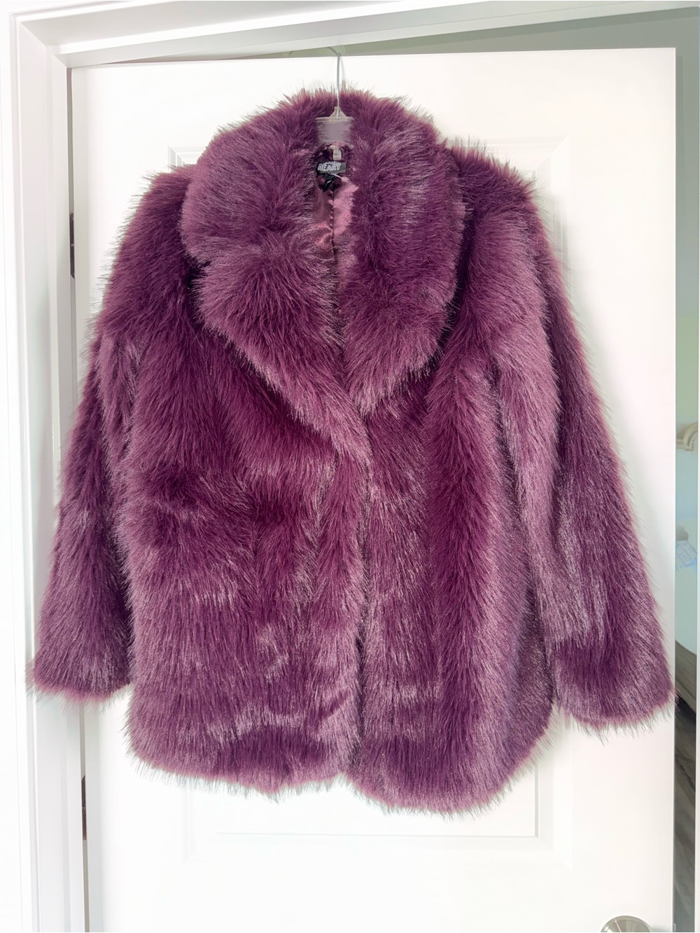 Derek Heart Plum Faux Fur Teddy Jacket